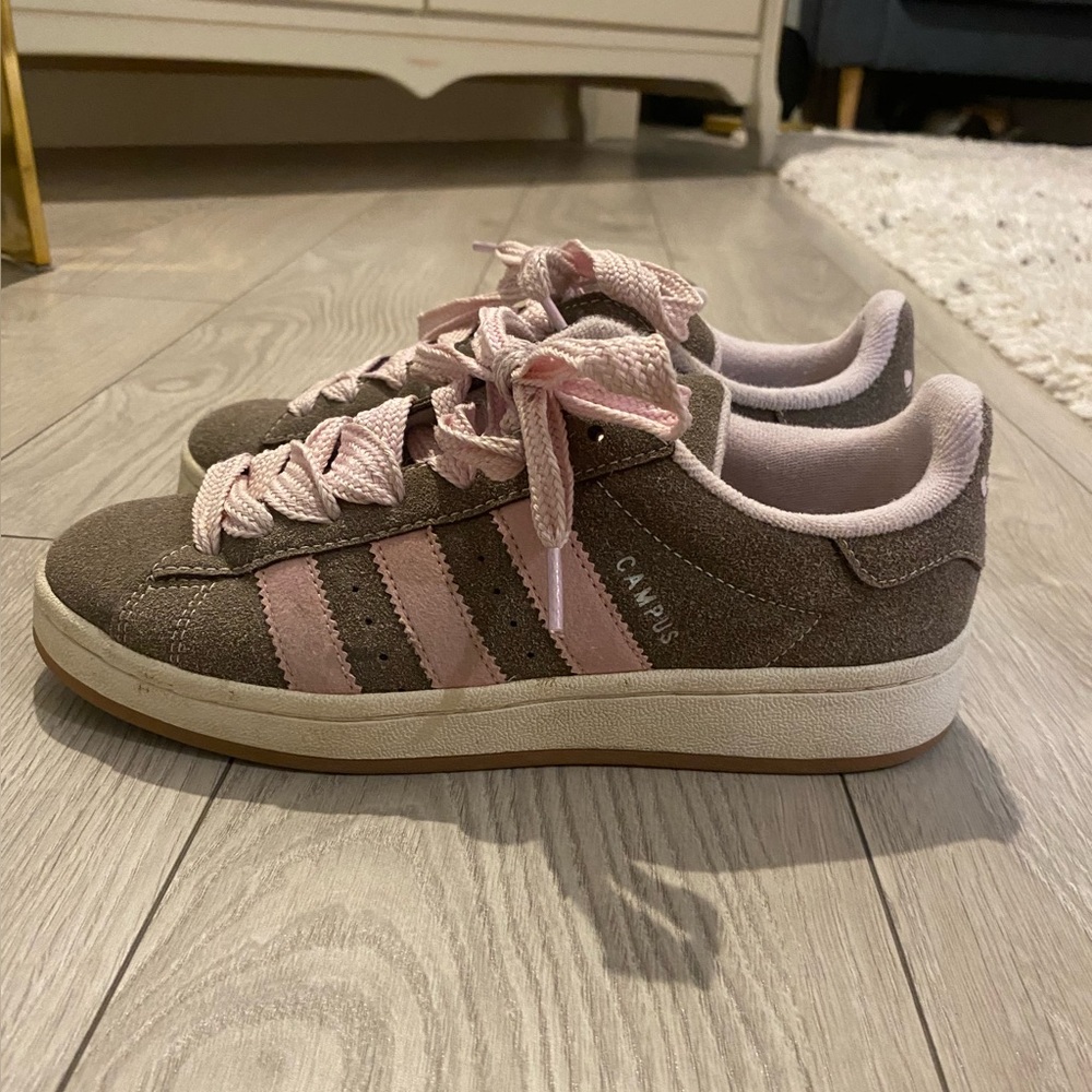 Rare Adidas Pink and Brown Campus Shoes